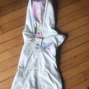 Pocket hooded sweatshirt with rainbow sequin flip